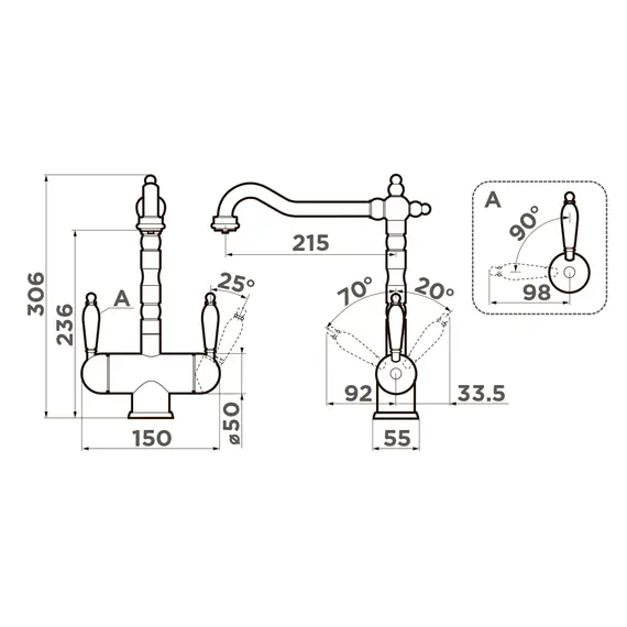 СМЕСИЕЛЬ ДЛЯ МОЙКИ OMOIKIRI AMAGASAKI-GB
