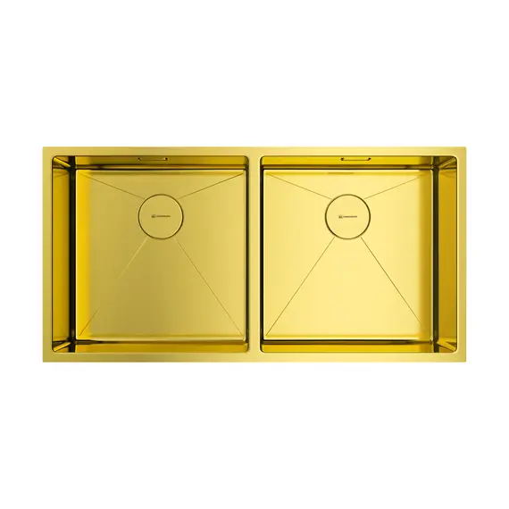 КУХОННАЯ МОЙКА OMOIKIRI TAKI 86-2-U/IF-LG НЕРЖ.СТАЛЬ/СВЕТЛОЕ ЗОЛОТО