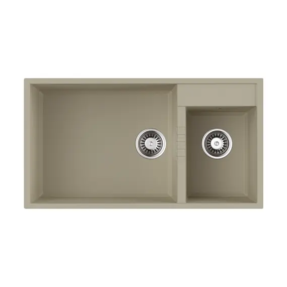 КУХОННАЯ МОЙКА OMOIKIRI TEDORI 85-2-U-BL TETOGRANIT/ЧЕРНЫЙ