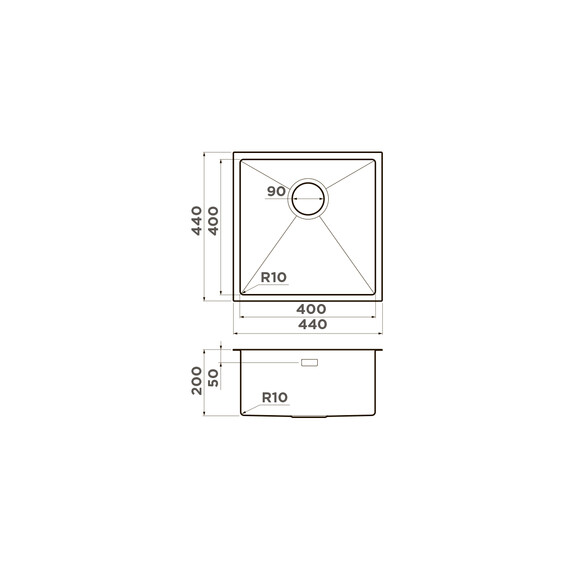 КУХОННАЯ МОЙКА OMOIKIRI TAKI 44-U/IF-GB НЕРЖ.СТАЛЬ/ГРАФИТ