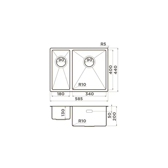 КУХОННАЯ МОЙКА OMOIKIRI TAKI 58-2-U/IF-IN-R НЕРЖ.СТАЛЬ/НЕРЖАВЕЮЩАЯ СТАЛЬ