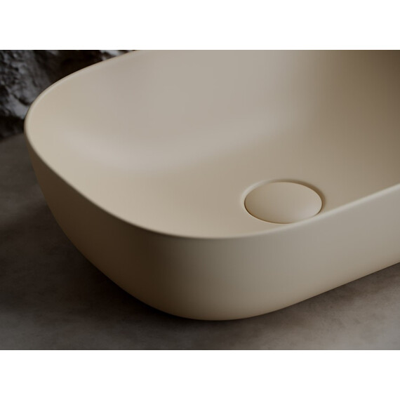 УМЫВАЛЬНИК ЧАША НАКЛАДНАЯ ПРЯМОУГОЛЬНАЯ CERAMICA NOVA ELEMENT 455X325X135 ММ КАПУЧИНО МАТОВЫЙ