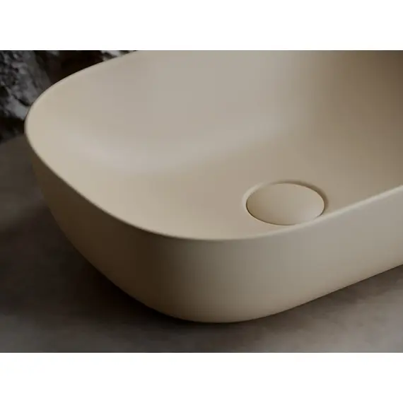 УМЫВАЛЬНИК ЧАША НАКЛАДНАЯ ПРЯМОУГОЛЬНАЯ CERAMICA NOVA ELEMENT 455X325X135 ММ КАПУЧИНО МАТОВЫЙ