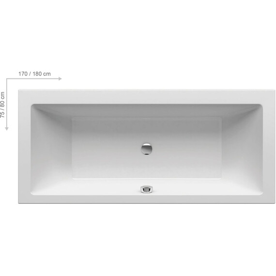 АКРИЛОВАЯ ВАННА RAVAK FORMY 01 SLIM 170X75