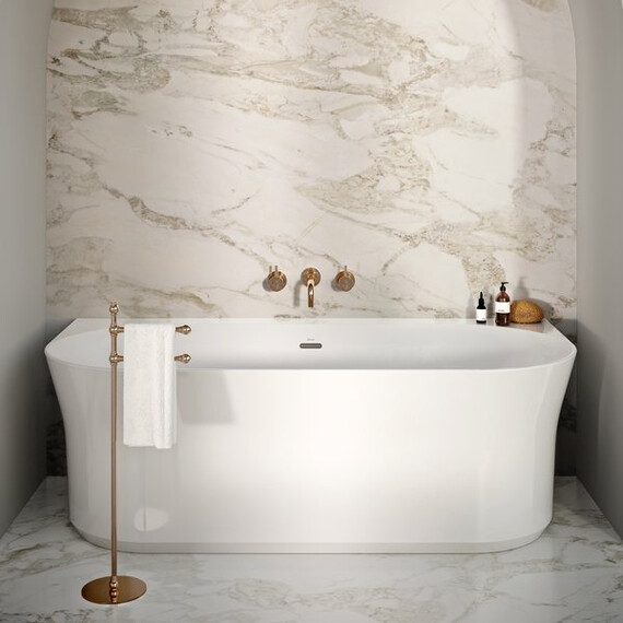 АКРИЛОВАЯ ВАННА RAVAK YPSILON WALL 1780X860 БЕЛАЯ (ЧЕРНЫЙ СЛИВ)