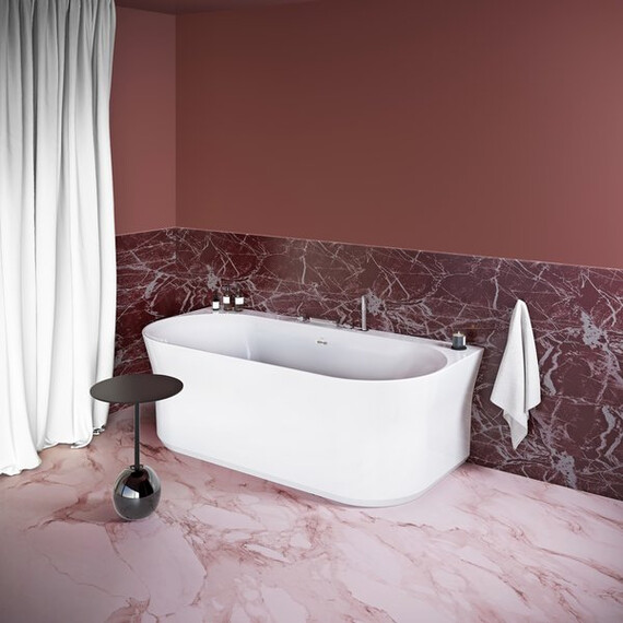 АКРИЛОВАЯ ВАННА RAVAK YPSILON WALL 1780X860 БЕЛАЯ (ЧЕРНЫЙ СЛИВ)