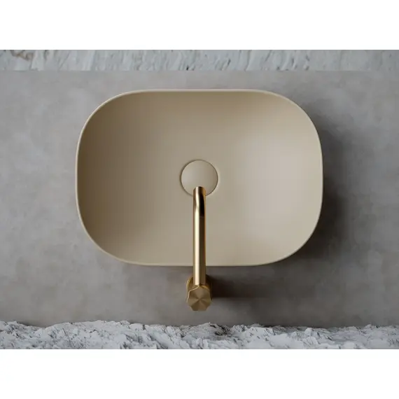 УМЫВАЛЬНИК ЧАША НАКЛАДНАЯ ПРЯМОУГОЛЬНАЯ CERAMICA NOVA ELEMENT 455X325X135 ММ КАПУЧИНО МАТОВЫЙ