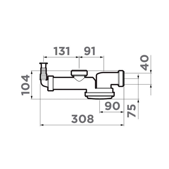 СВЕРХПЛОСКИЙ СИФОН OMOIKIRI S-01