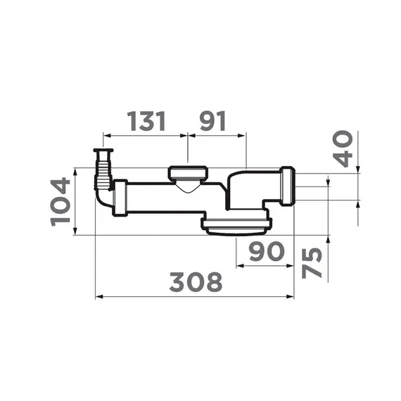 СВЕРХПЛОСКИЙ СИФОН OMOIKIRI S-01