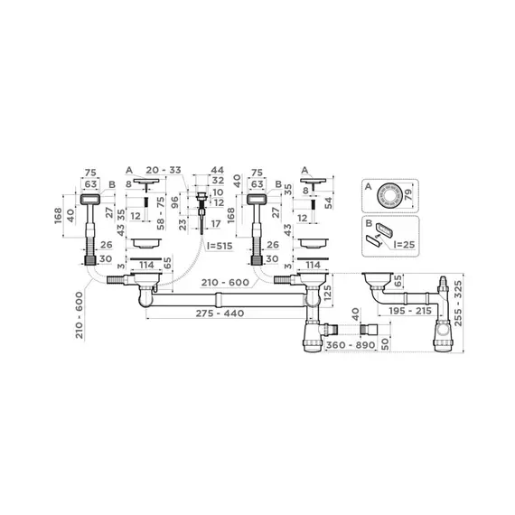 СИФОН ДЛЯ КУХОННОЙ МОЙКИ OMOIKIRI WK-2-A-IN