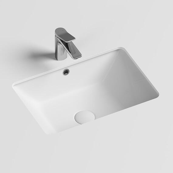УМЫВАЛЬНИК ПРЯМОУГОЛЬНЫЙ ВСТРАИВАЕМЫЙ ПОД СТОЛЕШНИЦУ CERAMICA NOVA ELEMENT 550*400*185 ММ