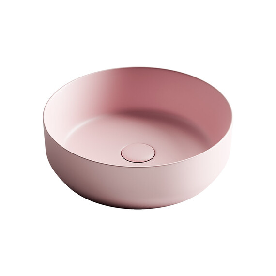 УМЫВАЛЬНИК ЧАША НАКЛАДНАЯ CERAMICA NOVA ELEMENT 390*390*120ММ РОЗОВЫЙ МАТОВЫЙ