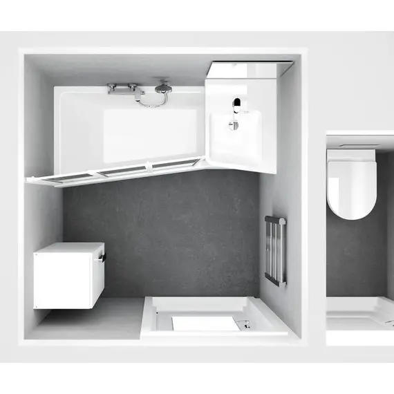 АКРИЛОВАЯ ВАННА RAVAK BEHAPPY II 160Х75 R