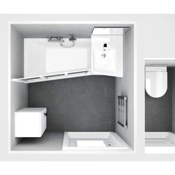 АКРИЛОВАЯ ВАННА RAVAK BEHAPPY II 170Х75 R