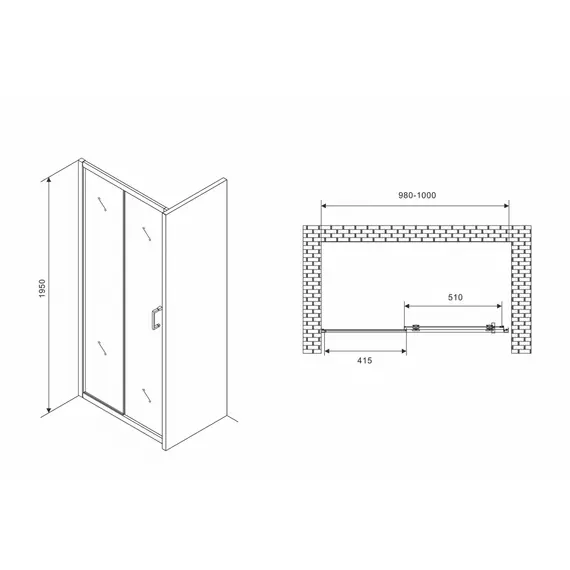 ДУШЕВАЯ ДВЕРЬ ABBER SCHWARZER DIAMANT AG30100B5
