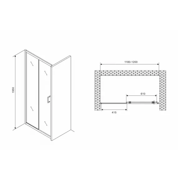 ДУШЕВАЯ ДВЕРЬ ABBER SCHWARZER DIAMANT AG30120B5
