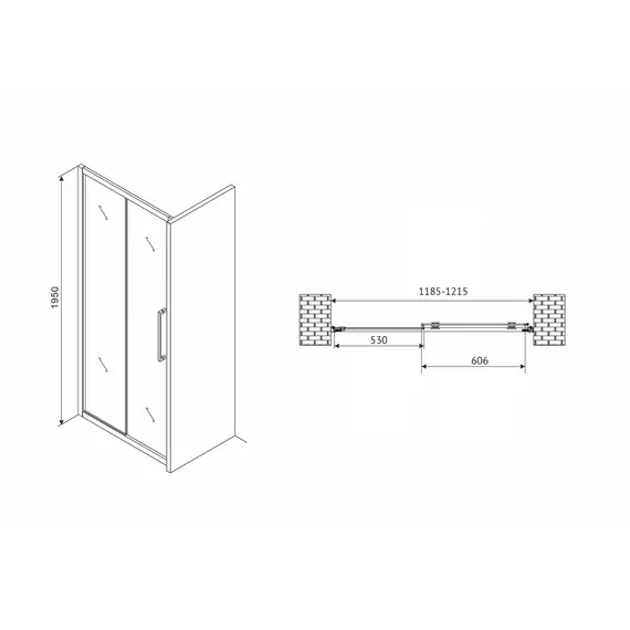 ДУШЕВАЯ ДВЕРЬ ABBER SCHWARZER DIAMANT AG30120H
