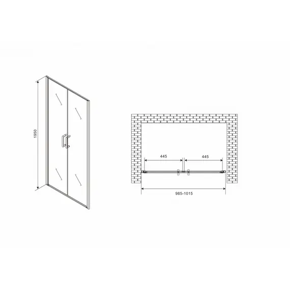 ДУШЕВАЯ ДВЕРЬ ABBER SONNENSTRAND AG04100BC