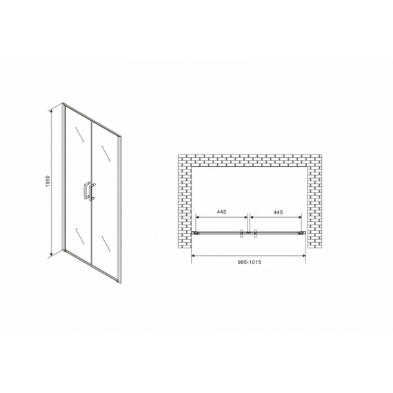 ДУШЕВАЯ ДВЕРЬ ABBER SONNENSTRAND AG04100C