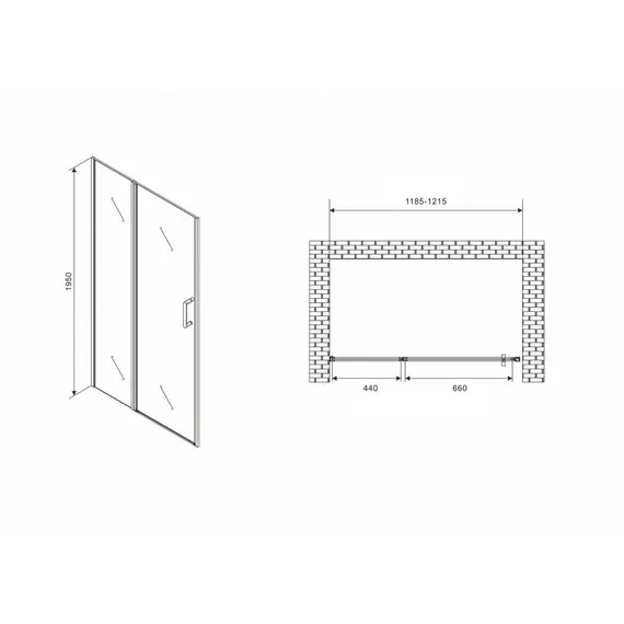 ДУШЕВАЯ ДВЕРЬ ABBER SONNENSTRAND AG04120BS