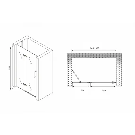 ДУШЕВАЯ ДВЕРЬ ABBER ZART AG08100B