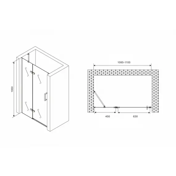 ДУШЕВАЯ ДВЕРЬ ABBER ZART AG08110