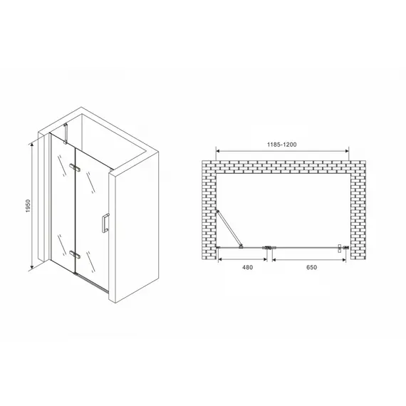 ДУШЕВАЯ ДВЕРЬ ABBER ZART AG08120