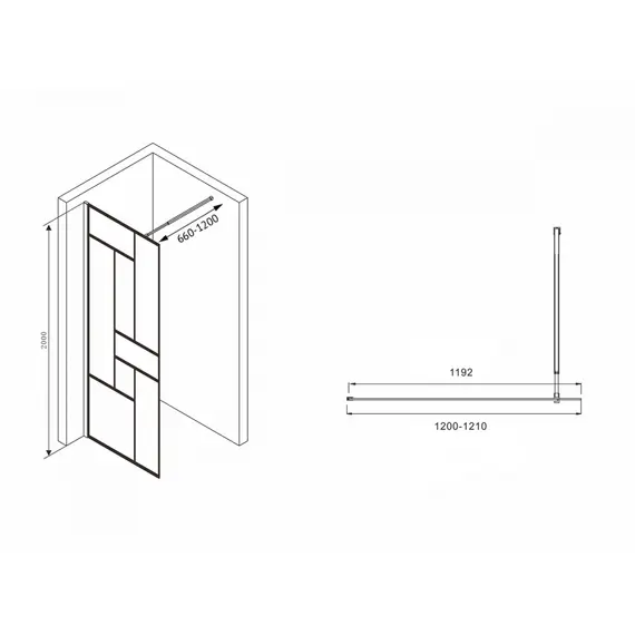 ДУШЕВАЯ ПЕРЕГОРОДКА ABBER IMMER OFFEN AG63120B8