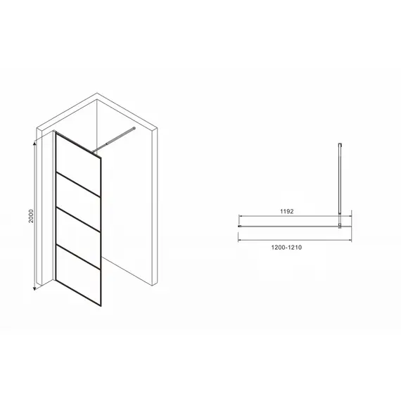 ДУШЕВАЯ ПЕРЕГОРОДКА ABBER IMMER OFFEN AG65120B