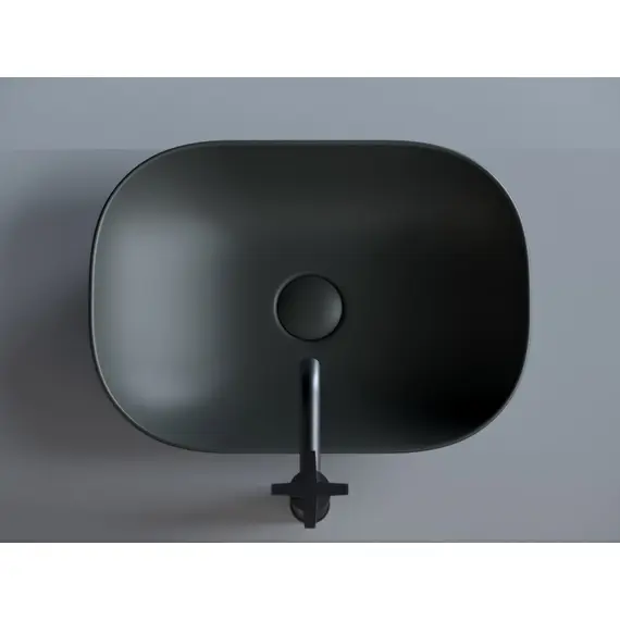 УМЫВАЛЬНИК ЧАША НАКЛАДНАЯ ПРЯМОУГОЛЬНАЯ CERAMICA NOVA ELEMENT 455X325X135 ММ ТЕМНЫЙ АНТРАЦИТ МАТОВЫЙ