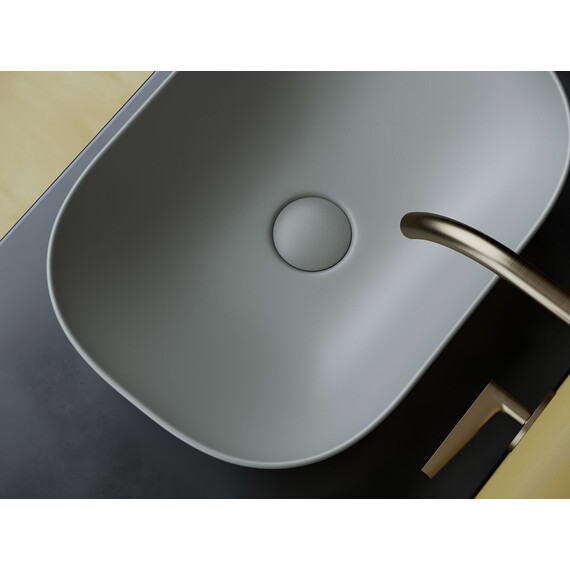 УМЫВАЛЬНИК ЧАША НАКЛАДНАЯ ПРЯМОУГОЛЬНАЯ CERAMICA NOVA ELEMENT 455X325X135 ММ АНТРАЦИТ МАТОВЫЙ