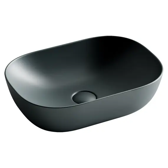 УМЫВАЛЬНИК ЧАША НАКЛАДНАЯ ПРЯМОУГОЛЬНАЯ CERAMICA NOVA ELEMENT 455X325X135 ММ ТЕМНЫЙ АНТРАЦИТ МАТОВЫЙ