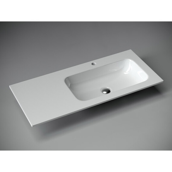 УМЫВАЛЬНИК НАКЛАДНОЙ ПРЯМОУГОЛЬНЫЙ CERAMICA NOVA ELEMENT 1010X457X137 ММ, ЧАША СПРАВА