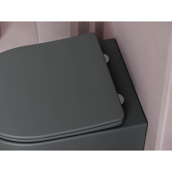 ПОДВЕСНОЙ УНИТАЗ BALEARICA CERAMICA NOVA RIMLESS ТЕМНЫЙ АНТРАЦИТ МАТОВЫЙ