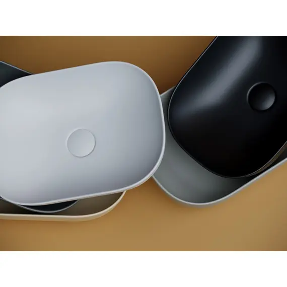 УМЫВАЛЬНИК ЧАША НАКЛАДНАЯ ПРЯМОУГОЛЬНАЯ CERAMICA NOVA ELEMENT 455X325X135 ММ ЧЕРНАЯ МАТОВАЯ