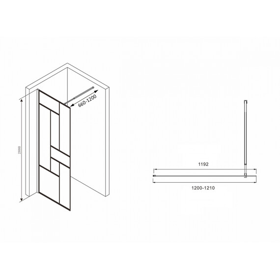 ДУШЕВАЯ ПЕРЕГОРОДКА ABBER IMMER OFFEN AG63120B8