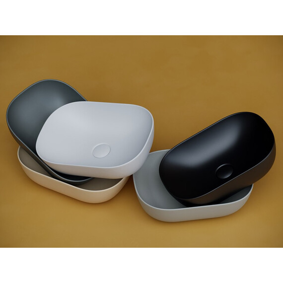 УМЫВАЛЬНИК ЧАША НАКЛАДНАЯ ПРЯМОУГОЛЬНАЯ CERAMICA NOVA ELEMENT 455X325X135 ММ КАПУЧИНО МАТОВЫЙ