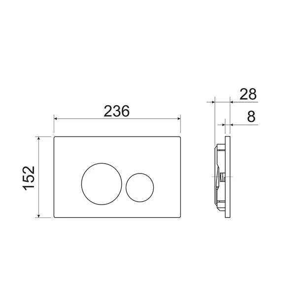 СИСТЕМА ИНСТАЛЛЯЦИИ ДЛЯ УНИТАЗОВ CERAMICA NOVA ENVISION С КНОПКОЙ СМЫВА FLAT ЦВЕТ ЧЕРНЫЙ МАТОВЫЙ, КРЕПЛЕНИЯМИ