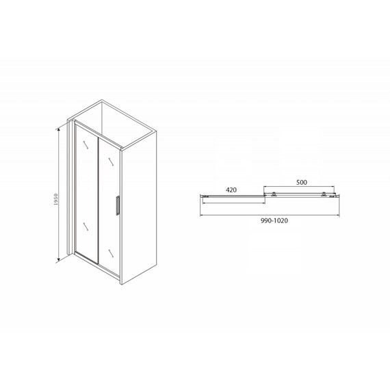ДУШЕВАЯ ДВЕРЬ ABBER SCHWARZER DIAMANT AG30100BH