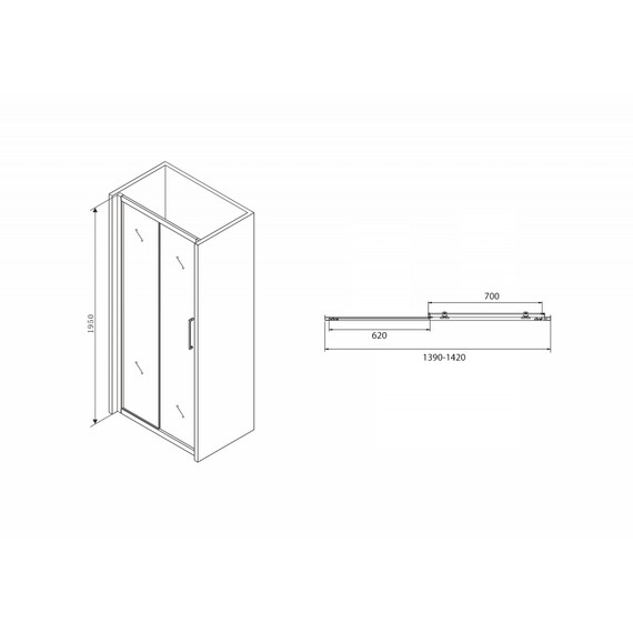 ДУШЕВАЯ ДВЕРЬ ABBER SCHWARZER DIAMANT AG30140BH