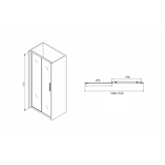 ДУШЕВАЯ ДВЕРЬ ABBER SCHWARZER DIAMANT AG30150BH