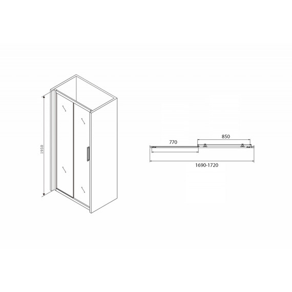 ДУШЕВАЯ ДВЕРЬ ABBER SCHWARZER DIAMANT AG30170BH