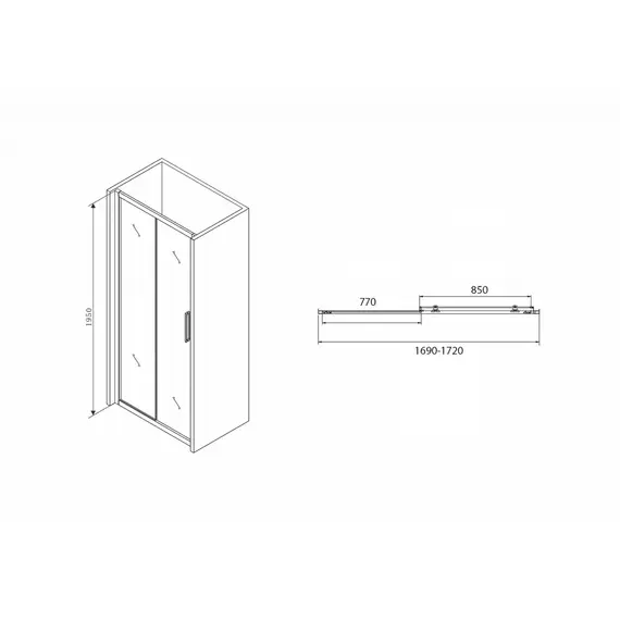 ДУШЕВАЯ ДВЕРЬ ABBER SCHWARZER DIAMANT AG30170BH
