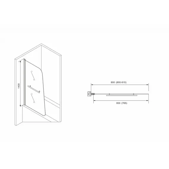 ШТОРКА НА ВАННУ ABBER EWIGES WASSER AG50080B