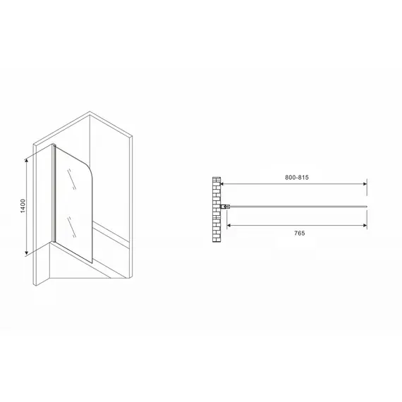 ШТОРКА НА ВАННУ ABBER EWIGES WASSER AG52080B