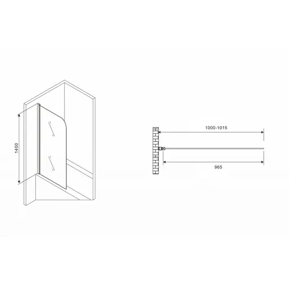 ШТОРКА НА ВАННУ ABBER EWIGES WASSER AG52100B