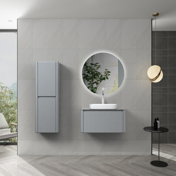 ТУМБА С РАКОВИНОЙ BLACK & WHITE U915.800 BLUM МЕТАЛЛИЧЕСКИЙ ЯЩИК И КЕРАМОГРАНИТ РАКОВИНА 80X49.5X40