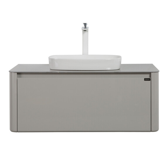 ТУМБА С РАКОВИНОЙ BLACK & WHITE U915.1000 BLUM МЕТАЛЛИЧЕСКИЙ ЯЩИК И КЕРАМОГРАНИТ РАКОВИНА 100X54.5X40