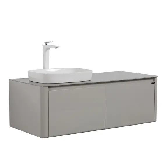 ТУМБА С РАКОВИНОЙ BLACK & WHITE U915.1200L BLUM МЕТАЛЛИЧЕСКИЙ ЯЩИК И КЕРАМОГРАНИТ РАКОВИНА 120X54.5X40