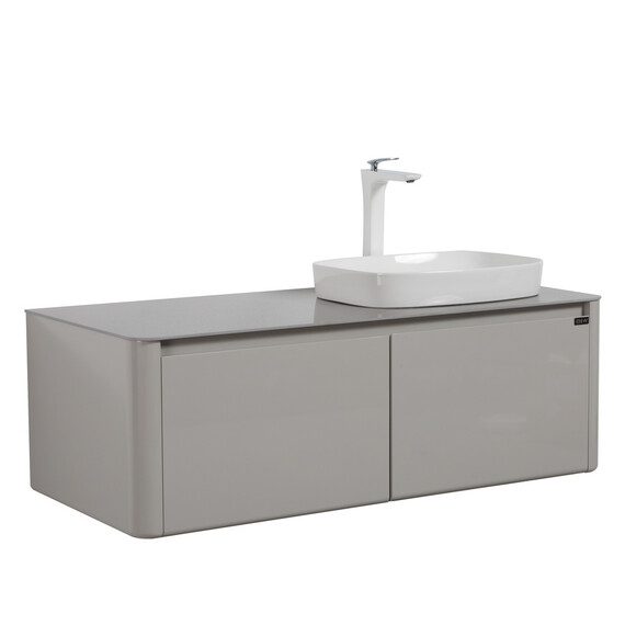 ТУМБА С РАКОВИНОЙ BLACK & WHITE U915.1200R BLUM МЕТАЛЛИЧЕСКИЙ ЯЩИК И КЕРАМОГРАНИТ РАКОВИНА 120X54.5X40